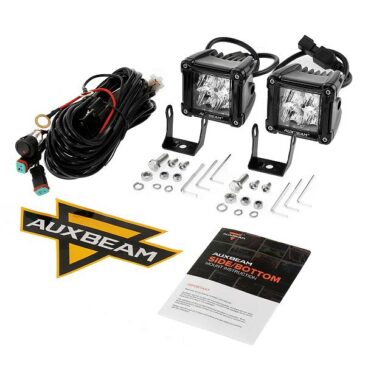 Auxbeam 3-Inch LED Spot Light Pods With Wiring Harness