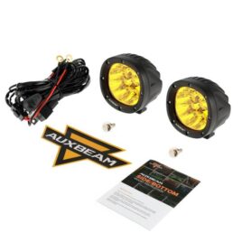 Auxbeam 4-Inch 45W Yellow LED Lights W/Wiring Harness
