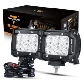 Auxbeam 4-Inch Dual Row Spot LED Pods With Wiring Harness