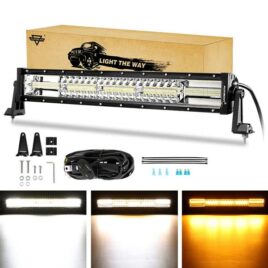 Auxbeam 22-Inch 6-Mode White & Amber LED Light