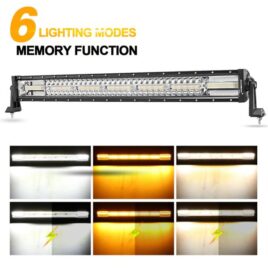 Auxbeam 32-Inch 6-Mode White & Amber LED Light